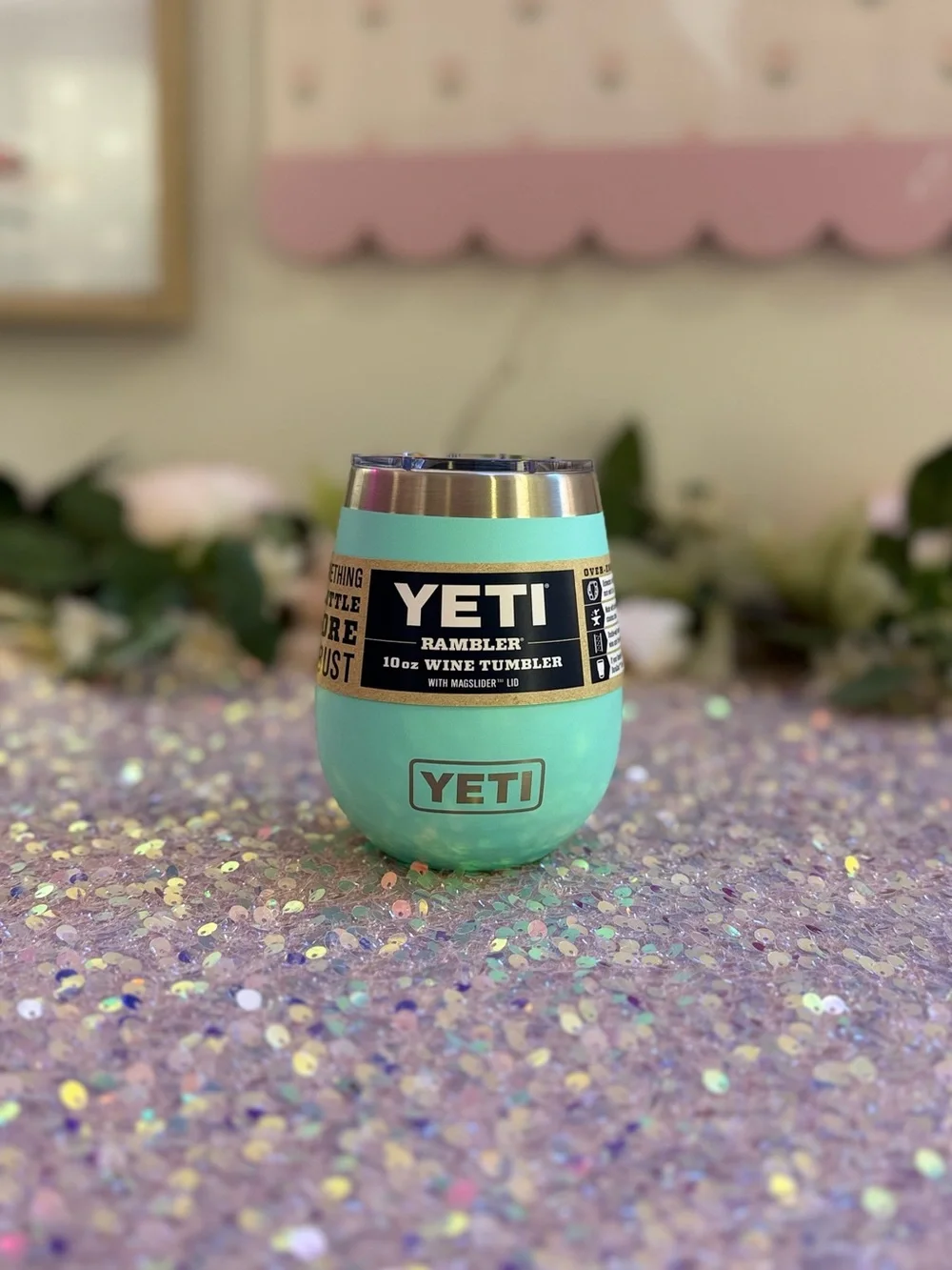 NWT YETI Rambler 10 oz Wine Tumbler in ‘Seafoam’
